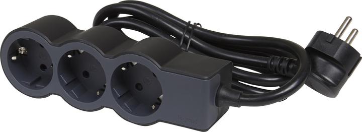 Produktbild Legrand Flache Steckdosenleiste, 3-fach Steckdose (3 x, CEE, Multi, CEE 7/3, 1.50 m)