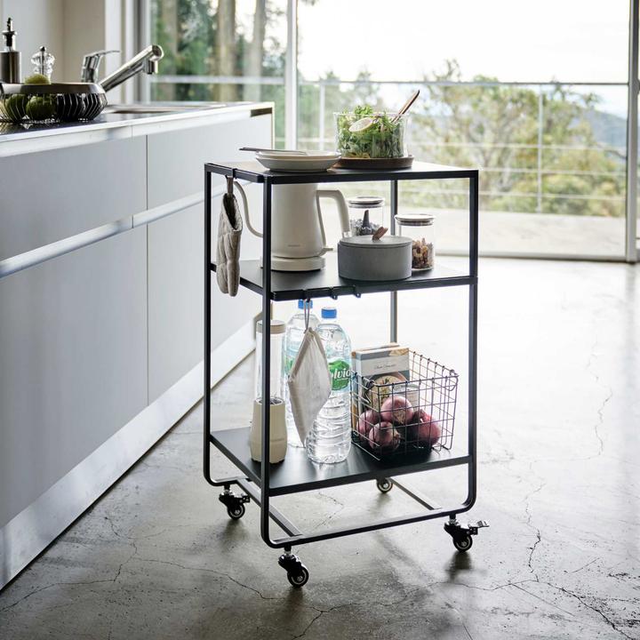 Image du produit Yamazaki Küchenwagen - 3 Level - Turm - Schwarz