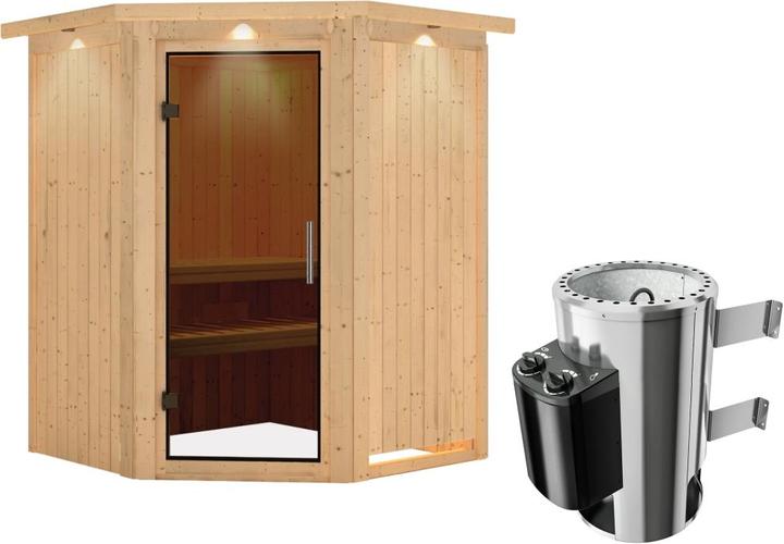 Produktbild Karibu Nanja mit Dachkranz (Plug & Play 3,6 KW interne Steuerung)
