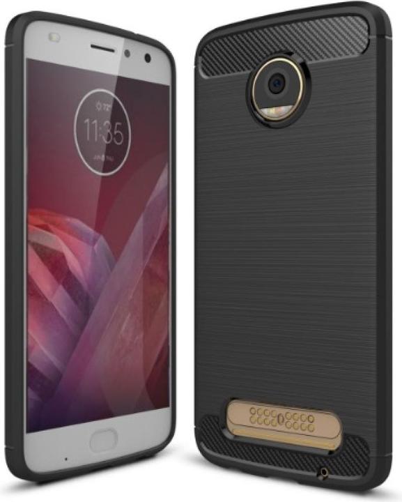 Actual product image Screenguard Motorola Moto Z2 Play Cover Carbon Brushed Soft TPU (Motorola Moto Z2 Play)