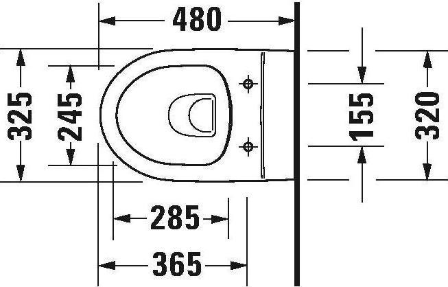 Produktbild Duravit Wand-WC DURASTYLE BASIC RIMLESS tief, für Kinder, 325x480mm weiss