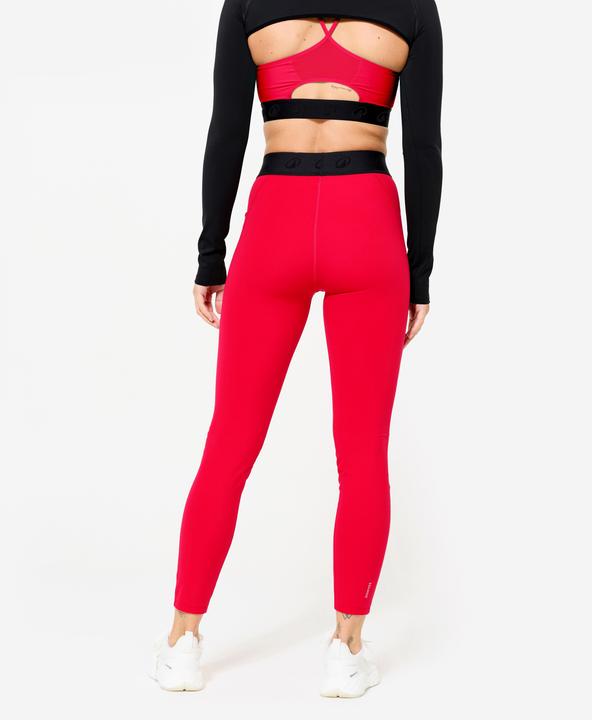 Actual product image Domyos Leggings Damen Elastikbund - rot (W30/L31)