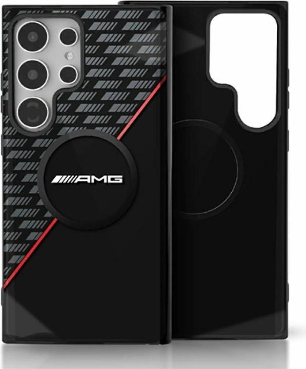 Immagine prodotto Mercedes AMG Double Layer Rhombs MagSafe Case for Samsung Galaxy S25 Ultra - Black/Red (Samsung Galaxy S25 Ultra)