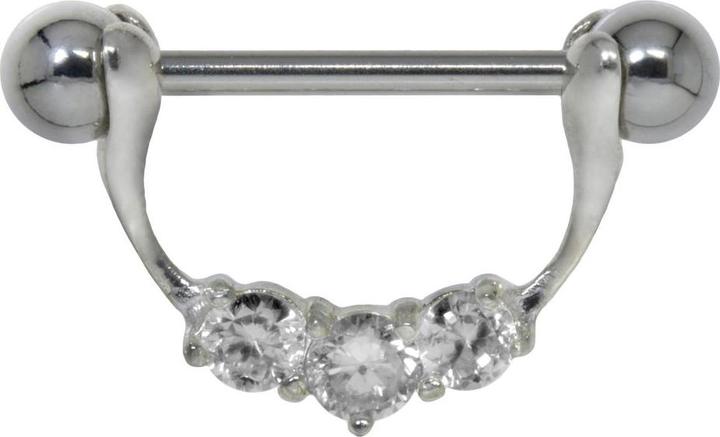Immagine prodotto Bijouteria Piercing petto (Acciaio chirurgico 316L, Argento 925, Zirconia)