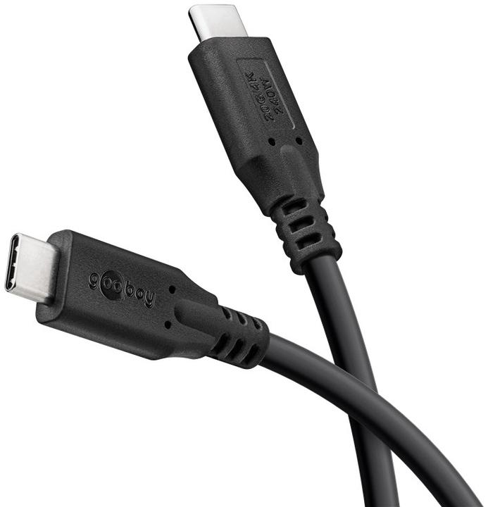 Image du produit Goobay Câble USB-C, USB4, 240 W, 20 Gbit/s, Power Delivery, 2 m (2 m, USB 4.0)