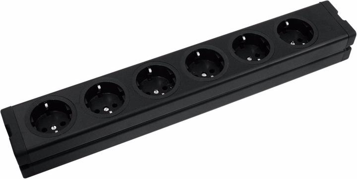Actual product image Eurolite Power strip 6-way ALU sw (6 x)