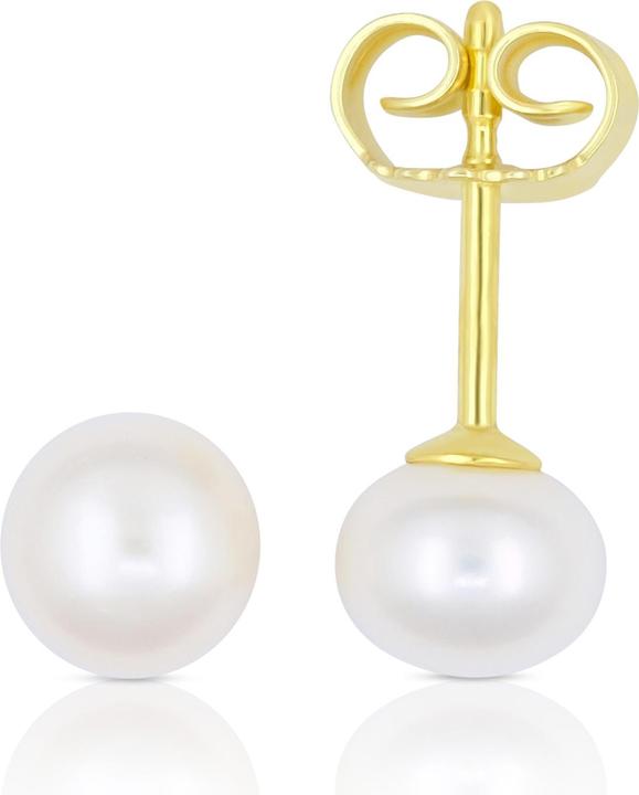 Produktbild Muau Stud earrings yellow gold 750 freshwater pearl 5.5-6mm (750/18K Gelbgold)