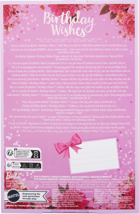 Actual product image Barbie Signature Birthday Wishes