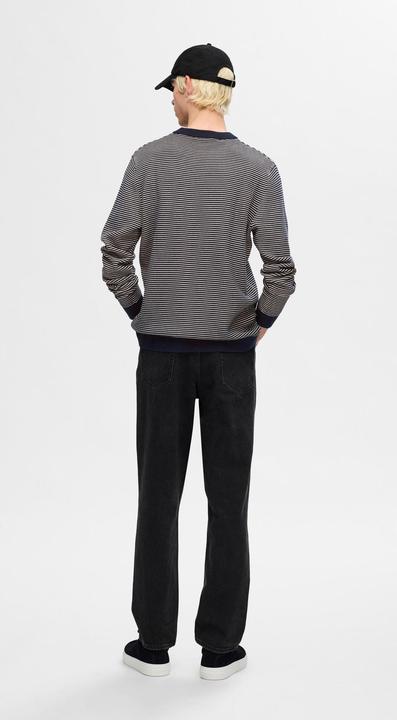 Actual product image Selected Homme Slhjake Ls Knit Struc Stripe Crew Neck (XXL)