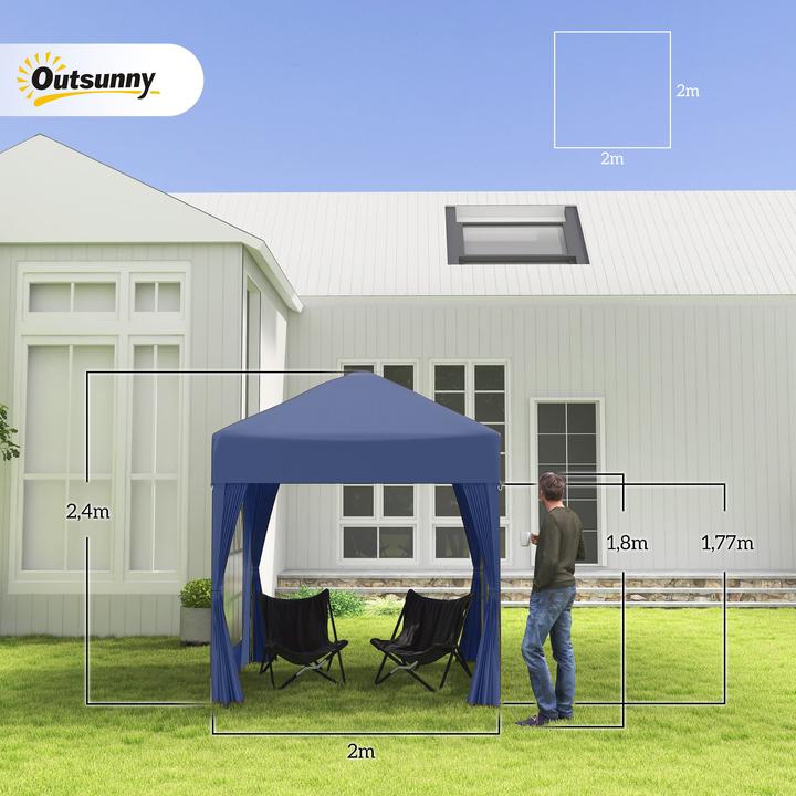 Immagine prodotto Outsunny Padiglione pieghevole (200 cm, 200 cm)