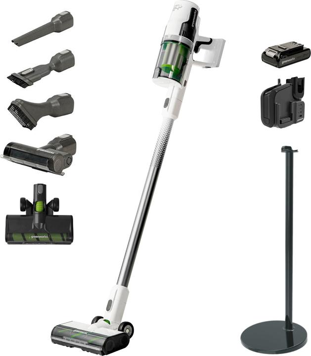 Immagine prodotto Greenworks 24V Odkurzacz domowy GD24SVK4D - Zestaw ładowarka + akumulator 4Ah - GR4701107UBVT