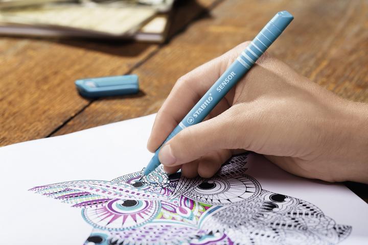 Image du produit STABILO SENSOR F Finliner avec taille-crayon à ressort (Rouge, 10 x)