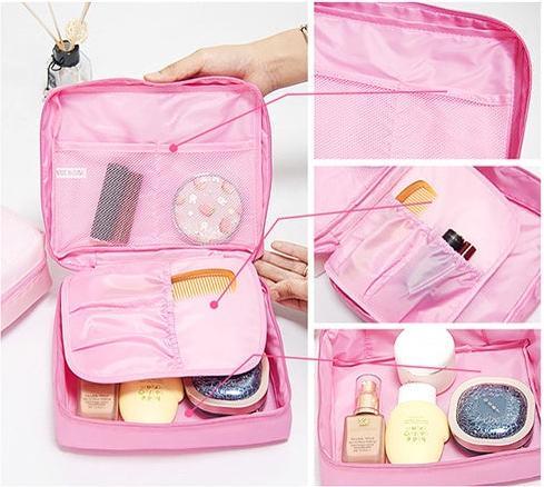Immagine prodotto Only-Bags.Store Borsa cosmetica portatile da trasporto, borsa da viaggio di grande capacità, facile da trasportare