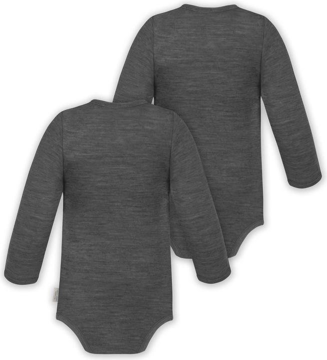 Produktbild Normani 2er Pack Doppelpack Baby-Body Merino Wickelbody Bodysuit Langarm - 9343 (62)