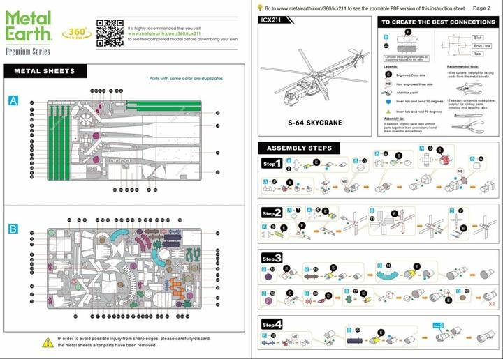 Produktbild Metal Earth ICONX - Sikorsky S-64 Skycrane
