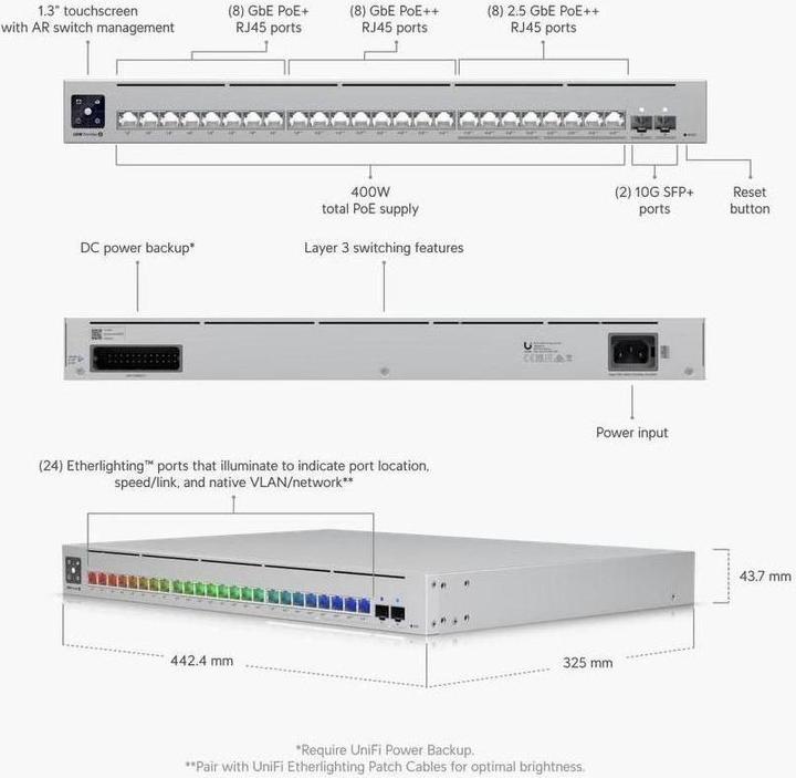 Produktbild Ubiquiti USW-Pro-Max PoE (26 Ports)