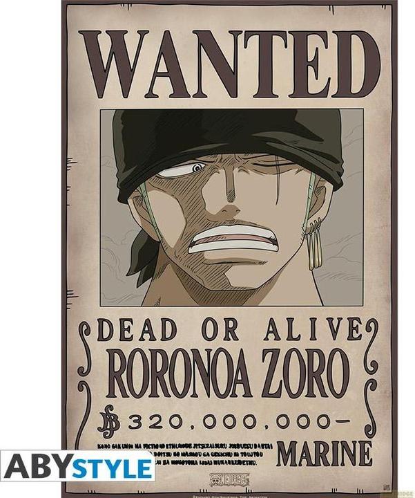 Immagine prodotto ABYstyle ONE PIECE - Poster Wanted Zoro nuovo 91,5x61 (91,5 x 61 cm)
