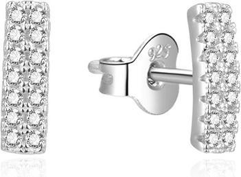 Image du produit Beneto Boucles d'oreilles en argent scintillant avec zircons AGUP2314L (L)