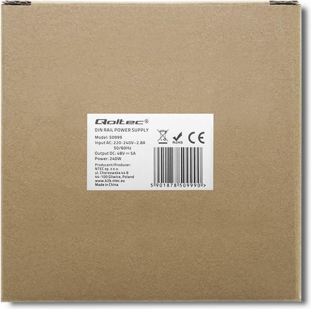 Produktbild Qoltec 50999 DIN rail power supply 240W (240 W)