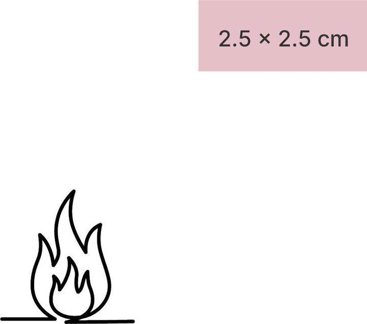 Image du produit minink Tatouage temporaire - Grande et petite flamme