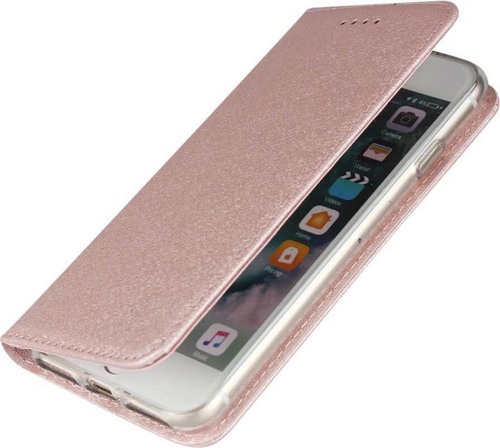 Produktbild Cover-Discount iPhone SE / 8 / 7 - Silk Texture Flip Case rosa (Apple iPhone 7, Apple iPhone 8)