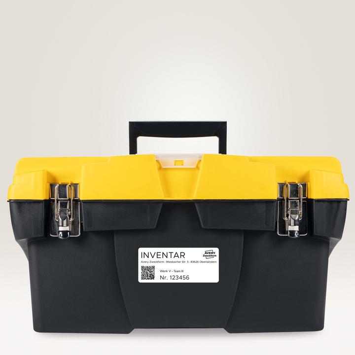 Actual product image Avery Weatherproof film labels