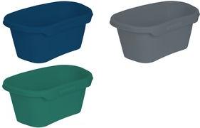 Actual product image keeeper Laundry tub "tilda eco", width: 575 mm, grey Colour: eco-grey, made of 100% recycled plastic