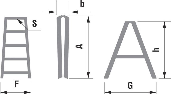Produktbild Puag Doppelstufenleiter 2 x 5 Stufen (Stehleiter, 36 cm)