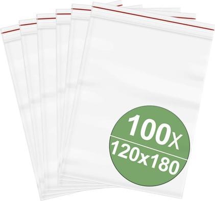 Quadrios Ziplock bag without labelling strip (W x H) 120 mm x 180 mm Transpa