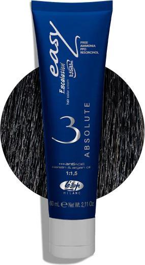 Actual product image Lisap Easy Absolute 3 3/00 intense dark brown (3/00 intense dark brown)