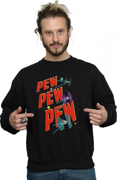 Actual product image Star Wars Mens Tie Fighters Pew Pew Sweatshirt (L)