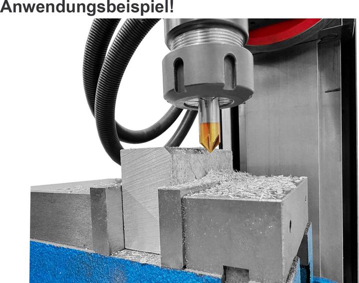 Produktbild Paulimot VHM-Fasenfräser 90° Ø 8,0 mm mit TiAlN-Beschichtung, 6-schneidig