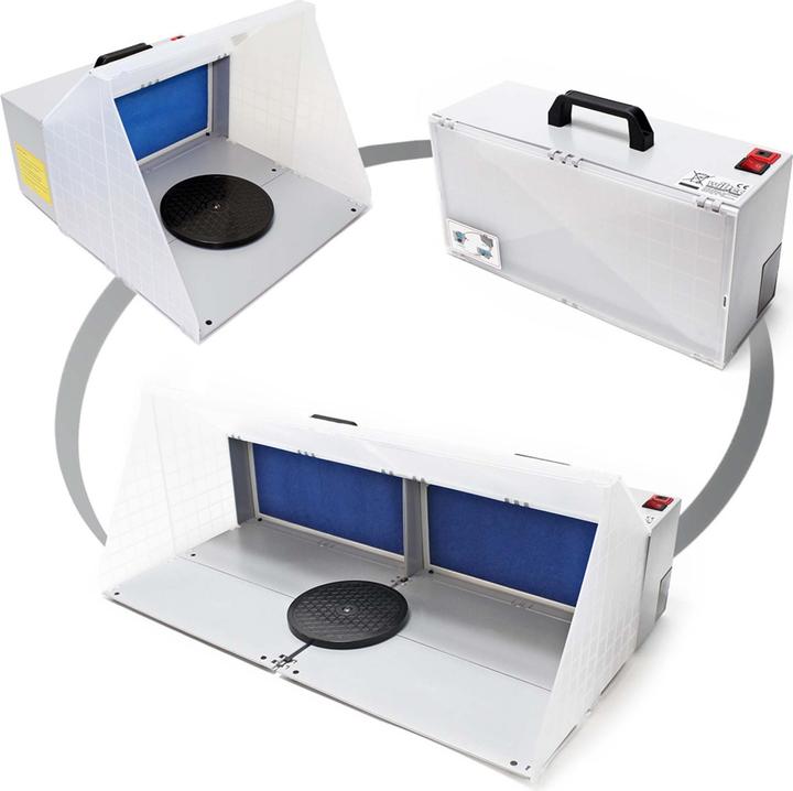 Immagine prodotto Wiltec Aerografo Lot completo Cabine d'aspirazione Aerografo 3m³/min Tuyau et Filtre