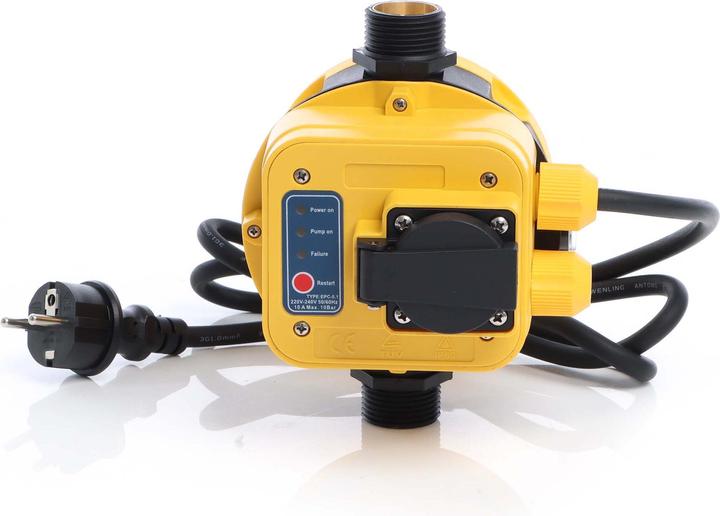 Actual product image Wiltec Pressure Switch EPC-5.1 230V with Socket for Domestic Waterwoks & Pumps with Dry-Run Protection (Domestic water pump)