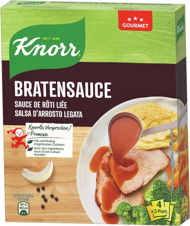 Actual product image Knorr Roast sauce gourmet pack for gourmets, sauce ideal with tender vegetables & meat (144 g)