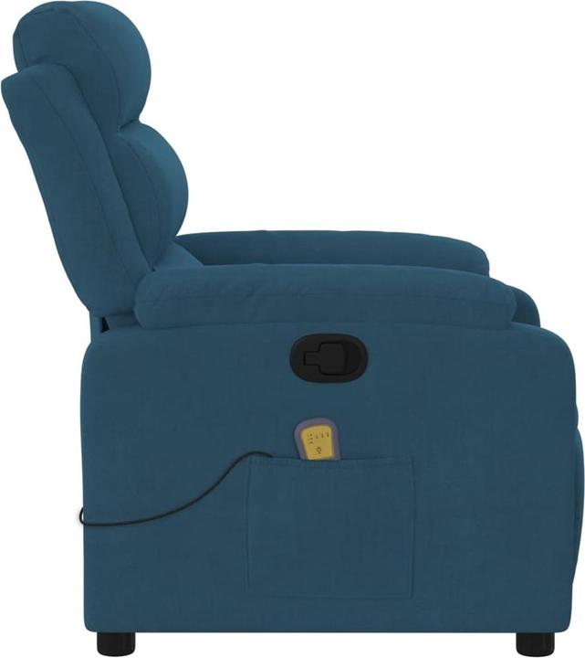Actual product image VidaXL Massage armchair TV armchair Relax armchair Recliner armchair Blue velvet