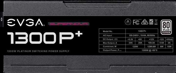 Image du produit EVGA SuperNOVA 1300 P+ Fully Modular 80+Platinum (1300 W)
