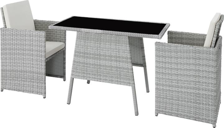 Actual product image tectake Rattan garden furniture set Lausanne