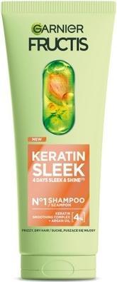 Actual product image Garnier Fructis Keratin Sleek Shampoo szampon do włosów 200ml (200 ml)