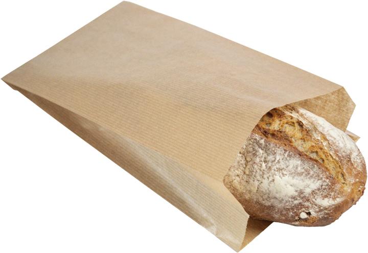 Produktbild miniSchoggi Brotbeutel Braun mit Falz 28 x 15 cm, 25 Stück