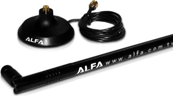 Actual product image Alfa Network ARS-N19M BP - ARS-N19MBP - 2.4 GHz, 9 dBi Antenna + Magnetic Base