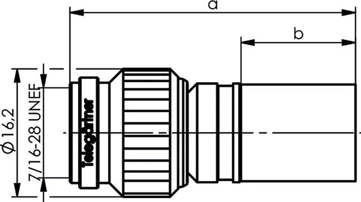 Immagine prodotto Telegärtner Connettore cavo TNC a crimpare 50 Ohm, crimp/crimp, professionale, A3312, RG-213/U (Cavi antenna)
