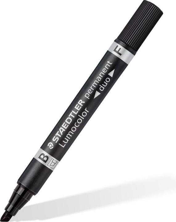 Image du produit Staedtler Lumocolor® permanent duo 348 B (Noir, 4 mm, 1 x)