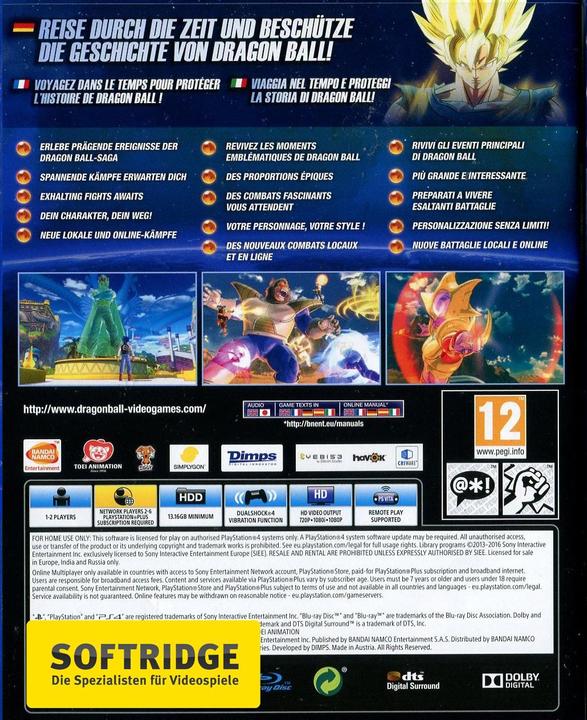 Actual product image Bandai Namco Dragon Ball Xenoverse 2 (PS4, Multilingual)