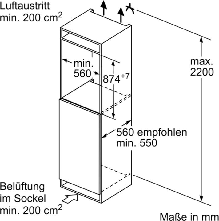 Produktbild Bosch Hausgeräte GIV21AFE0 (Einbau, 96 l)