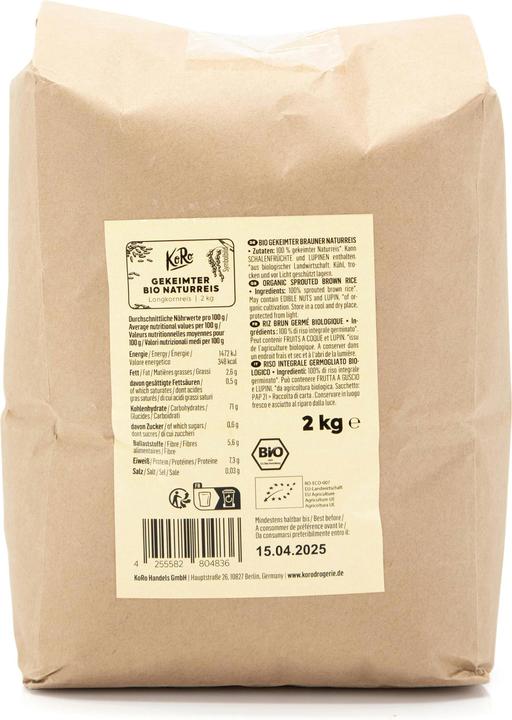 Image du produit KoRo Riz brun naturel germé bio (2000 g)