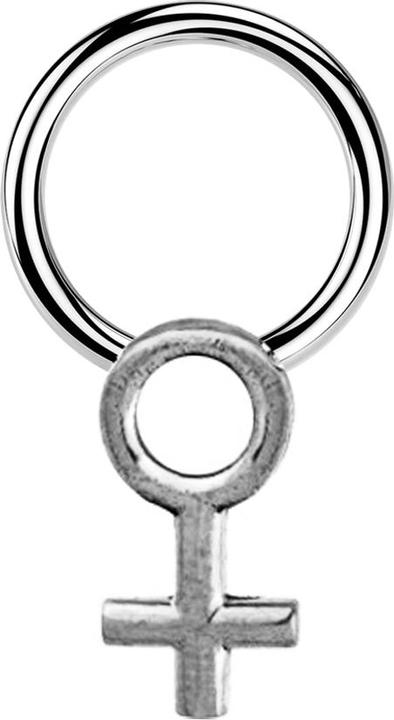 Immagine prodotto Star Piercing Closure Ring silber Gendersymbol Frau silber (Acciaio chirurgico 316L, Ottone)