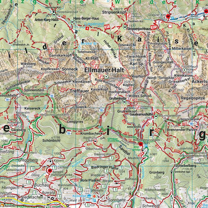 Produktbild Kitzbühel, Wander-, Rad- und Freizeitkarte 1:50.000, freytag & berndt, WK 301 (freytag & berndt, Italienisch, Englisch, Deutsch)