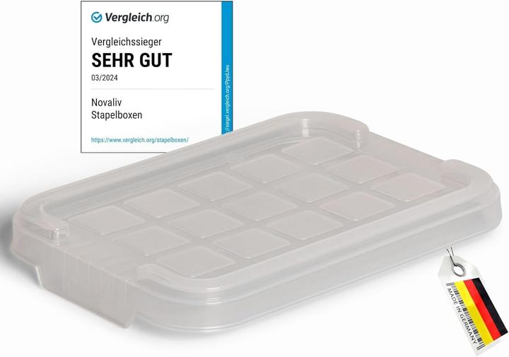 Produktbild Novaliv 1x Ersatzdeckel 2 Liter mit Clipverschluss 19x14 cm Transparent (19 x 14 cm, 2 l)