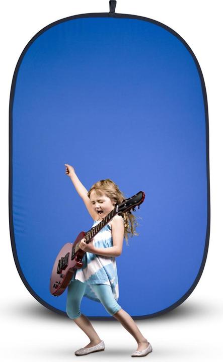 Produktbild Walimex 2in1 Falthintergrund grau/blau, 180x210cm (180 cm, 180 cm)
